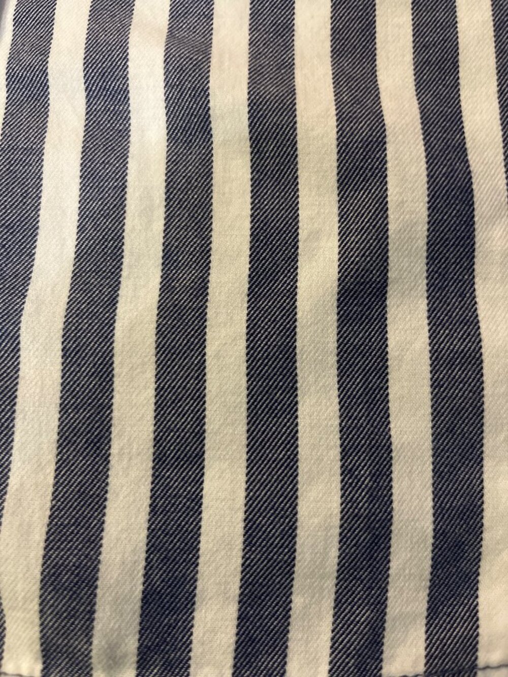 Christopher & Banks Womens L Used Blue White Striped Cotton Shirt - Picture 11 of 12